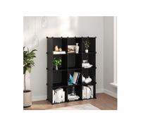 Cubes de rangement 12 pcs Noir PP