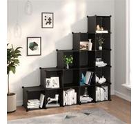Vidaxl Cubes De Rangement 15 Pcs Noir Pp Noir