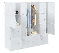 Cubes de rangement 16 pcs avec tiges de suspension PP rangement cube vidaXL