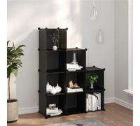 Cubes de rangement 9 pcs Noir PP Noir G
