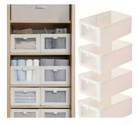 Cubes de Rangement Pliables en Tissu Lavable Cubes de Rangement | Fenêtre transparente, pour lin naturel respirant, dimensions 40x27x17cm, pour idéal pour vêtements et accessoires