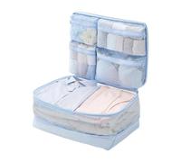Cubes de rangement pour le Organisateur de vêtements léger et réutilisable | Sacs Organisateurs de Pour Chaussures Maquillage Bijoux Valise Sac à Dos Université Séjour Croisière Bleu