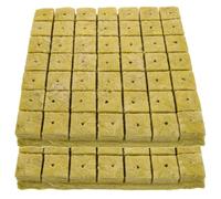 Cubes de Semis Hydroponiques 98 Pièces, Trous Prépercés pour Graines | Texture Uniforme, Expansion Après Eau, pour Tentes de Culture Intérieures et Balcon Familial