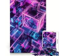 Cubes de Verre néon pour Adultes, Puzzle de 1000 pièces, Jouet Intelligent et ludique, découpe précise, Objet de Collection (50x75cm)