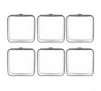 Cubes d'emballage en vinyle transparent de taille voyage avec fermeture éclair pour un rangement pratique et une organisation des essentiels de valise