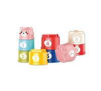 Cubes empilables colorés avec Chiffres de 1 à 10 - Jeu éducatif pour Enfants, développement Moteur et Apprentissage précoce