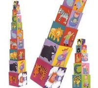Cubes empilables Djeco 10 pcs gigogne Funny blocks Enfant 1 an + G