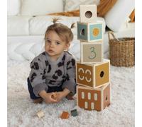 Trois Kilos Sept – Cubes empilables en bois multicolore – TU