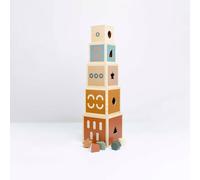 Cubes empilables en bois multicolore TU