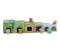 Sevi Cubes empilables Savane avec animaux Vert 57 cm TU