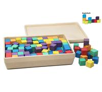 Cubes en 6 couleurs 2x2x2 cm (150 pièces) | Construction Empiler RE-Wood