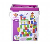 Cubes en bois colorés - 50 pièces