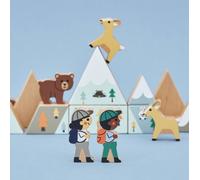 Cubes en bois fsc la vallee blanche, 36 pcs multicolore TU