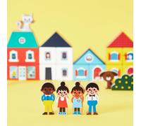 Cubes en bois fsc la ville, 36 pcs multicolore TU