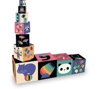 Vilac - 10 Cubes Gigognes Arc-en-Ciel - Jeu d'éveil Montessori - A partir de 24 Mois - 7400
