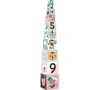 Cubes Gigognes Les Animaux Michelle Carlslund pour Bébé Dès 12 Mois en Bois | Empilage et emboîtement ludiques | design coloré et illustré | stimule motricité fine et logique | idée cadeau naissance