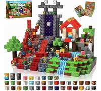 Cubes Magnétiques avec Portail Magique du Temps 200 Pièces Blocs de Construction Magnétiques dans la Forêt Enchantée avec Fées et Fantômes pour des Aventures de Voyage ! Jouet pour Enfants de 4 5 6