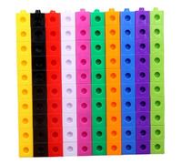 Cubes mathématiques 100 pièces Blocs de Chiffres, Cubes de comptage en Plastique Jouets éducatifs, 10 Couleurs Blocs Chiffres Jouets avec 18 Feuilles Cartes Questions pour Enfants 3 Ans e