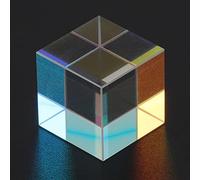 Cubes Prismatiques, Cubes de couleur en verre optique à dispersion RVB, Prisme X pour le divertissement (15 * 15 * 15MM)