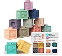 Cubes sensoriels empilables pour bébé - ZUUKO - Cubi Educativi - 21,5 x 5,5 x 20 cm - Non toxique