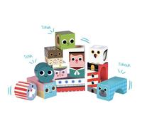 Vilac - Jouet en bois pour enfant - Cubes sonores de la mer - À partir de 18 mois - 7718