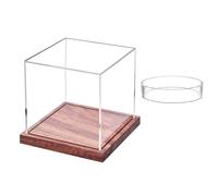 Cubes transparents sans assemblage nécessaire avec base en bois massif pour une présentation facile de l'étui de sport