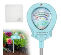 CUBETA Testeur d'humidité du sol amélioré pour plantes, testeur de pH du sol 4 en 1, testeur de lumière/humidité/pH/fertilité, kit de test de pH du sol pour jardin, pelouse,