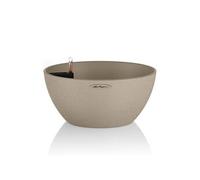Lechuza - Pot de Fleurs d’Extérieur et d'Intérieur - Stone Cubeto - Réserve d'Eau Intégrée - Coloris Beige Sable - Ø 40 x 18 cm