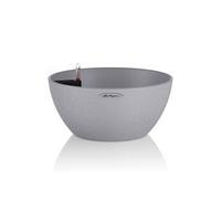 Lechuza - Pot de Fleurs d’Extérieur et d'Intérieur - Stone Cubeto - Réserve d'Eau Intégrée - Coloris Gris Pierre - Ø 40 x 18 cm