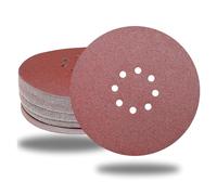 CUBEWAY CUBEWAY Disques de Ponçage 225 mm 50 Pièces 8 Trous Disques Abrasifs 225 mm Ronds Papier Abrasif for Ponceuse pour Cloisons Sèches Ponceuse Girafe (50 pièces -Grain 80)