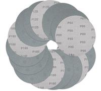 CUBEWAY Lot de 15 grilles abrasives Ø 225 mm 80, 120, 180 pour ponceuse de plafond, ponceuse à sec