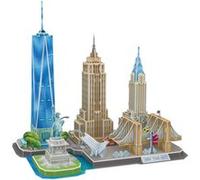 CubicFun MC255h Puzzle 3D US New York City Skyline Building Kits de décoration et cadeau souvenir, Statue de la Liberté, Empire State Building, Bâtiment Chrysler, 123 pièces