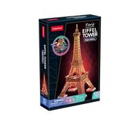 CubicFun - 660534 - Puzzle 3D Tour Eiffel LED - Modèle 3D illuminé - Monument de Paris - Kit de modélisme avec 51 pièces - pour Enfants à partir de 8 Ans