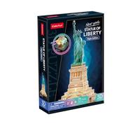 CubicFun - 660536 - Puzzle 3D Statue de la Liberté LED - Modèle 3D Lumineux - Monument de New York - Kit de modélisme avec 79 pièces - pour Enfants à partir de 8 Ans