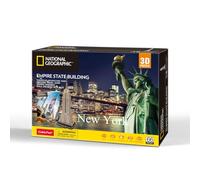 CubicFun - 660977 - National Geographic - Puzzle 3D - Empire State Building - Kit de Bricolage avec 66 pièces - Kit de modélisme pour Enfants à partir de 8 Ans