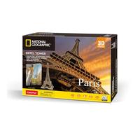 CubicFun 660998 National Geographic Puzzle 3D Tour Eiffel Tour Eiffel 3D Kit de Bricolage avec 80 pièces Kit de modélisme pour Enfants à partir de 8 Ans