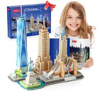 Puzzle 3D Paysage urbain City Line New York USA - CUBICFUN - 123 pièces - Pour enfants à partir de 10 ans