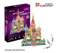 Cubic Fun 771l519 Puzzle 3d Cathédrale Saint Basile Avec Led