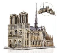 CubicFun Puzzle 3D de Construction France - Notre-Dame de Paris (Grand) Kits de Modèle Architectural de l'église Gothique, Cadeau de modèle pour Adultes, 293 Pièces
