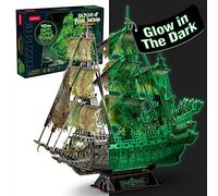 CubicFun Puzzle 3D Hollandais Volant Phosphorescent-Maquette Bateau Fantôme