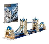 CubicFun Puzzle 3D London Tower Bridge, avec brochure photo National Geographic, 120 pièces CUBICFUN