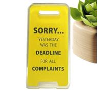 cubicleDecor sign- Yellow Funny Gag deskBox Centerpiece, desksigncubicleBox signfor Home Dorm Travel Apartment | Tech Startup Office, Freelancer, Co-Working Space Desk, Réceptionniste