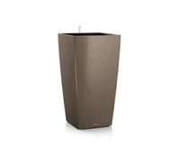 Lechuza - Pot de Fleurs d'Interieur - Premium Cubico - Réserve d'Eau Intégrée - Coloris Taupe - 40 x 40 x 75 cm
