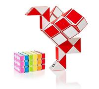 CUBIDI® Magic Snake Cube | Jouet de Poche pour Les Enfants de 4 à 8 Ans | Cadeau Anniversaire Enfants invites | Cadeau pour élèves - 36 Blocs | 2,3 mm x 1,8 mm | Rouge