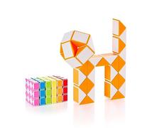 CUBIDI® Magic Snake Cube | Jouet de Poche pour Les Enfants de 4 à 8 Ans | Cadeau Anniversaire Enfants invites | Cadeau pour élèves - 36 Blocs | 2,3 mm x 1,8 mm | Orange