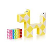 CUBIDI® Magic Snake Cube | Jouet de Poche pour Les Enfants de 4 à 8 Ans | Cadeau Anniversaire Enfants invites | Cadeau pour élèves - 24 Blocs | 2,3 mm x 1,8 mm | Jaune