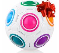 CUBIDI® Original Rainbow Puzzle Ball I Brain Teasers for Kids Ages 6-10 I for Boys and Girls 6+ Years I Travel Toy for Children | Fidget Ball Magic Ball