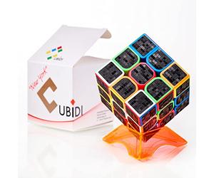 CUBIDI® Originale Cube Magique Carbon 3x3x3 - Type New York | Speedcube de Vitesse avec Caractéristiques de Rotation Optimisées - Classique Jouet 3x3 | Le Puzzle 3D Casse Tête pour Adulte et Enfant