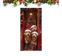 Cubierta De Puerta Principal De Navidad | Fondo De Fiesta Para Vacaciones De Invierno 2D - Cubierta De Estandarte Decoración Navideña Para Puertas | Para Interior Exterior Cocina Fiesta