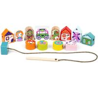 Cubika Jeu d'enfilage en bois Princesses 14309